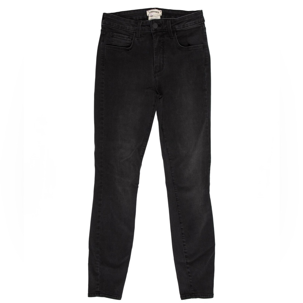 L'AGENCE Margot High Rise Cropped Skinny Jean in Dark Graphite Grey Size 25 - Picture 6 of 10